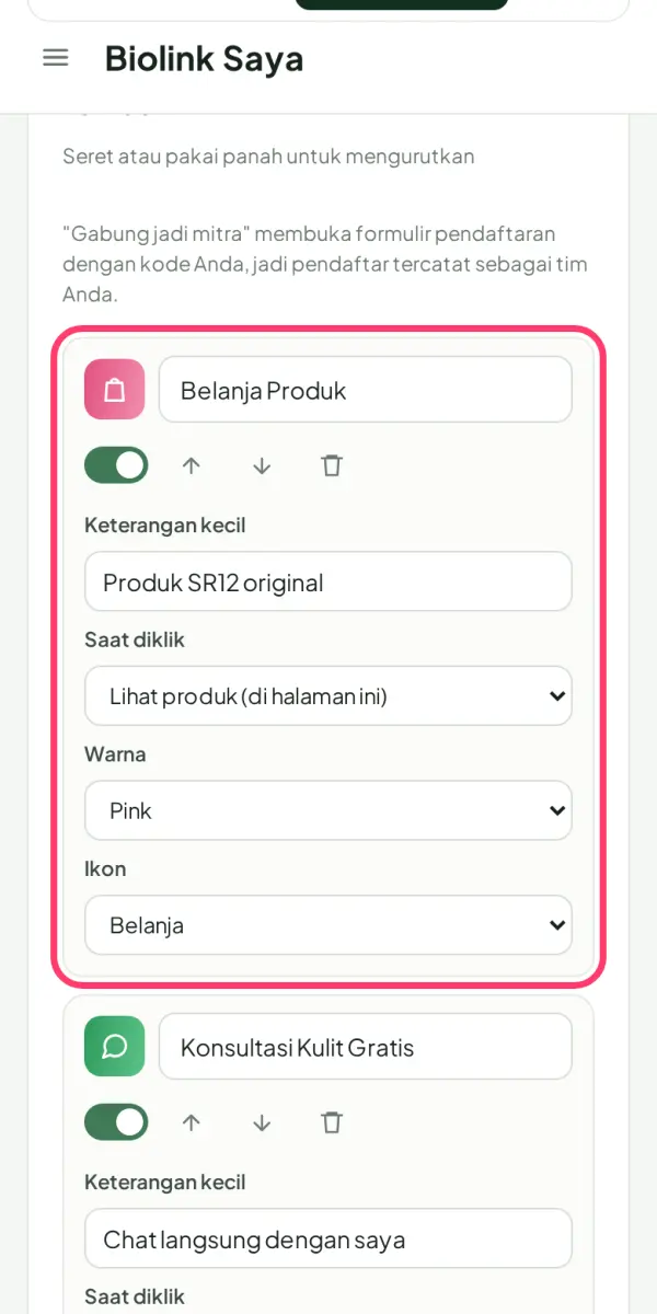 Cek tombol