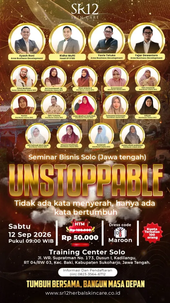 Seminar Bisnis Solo (Jawa Tengah) UNSTOPPABLE